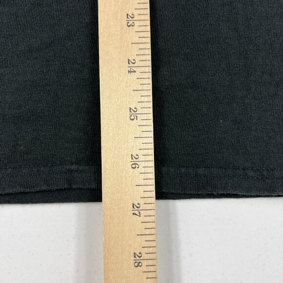 Y2K Skull Skeleton Lighting Rock Reaper Shirt Fits Medium Black Faded Tee Tag L - Picture 9 of 11